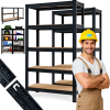 3783 12 akce balicek 2x regal 180x90x40 cm lakovany 5 policovy nosnost 875 kg cerny